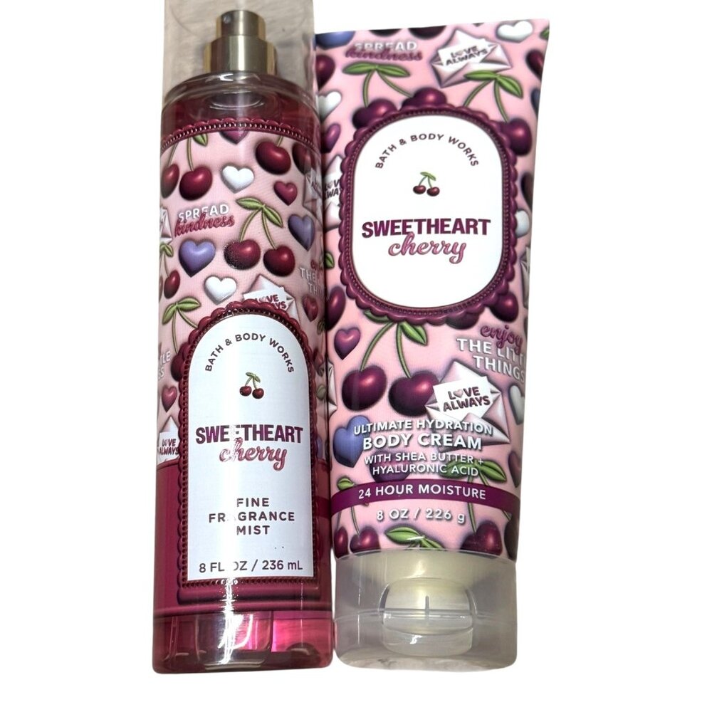 Bath & Body Works Sweetheart Cherry 2 Piece‎ Set NEW